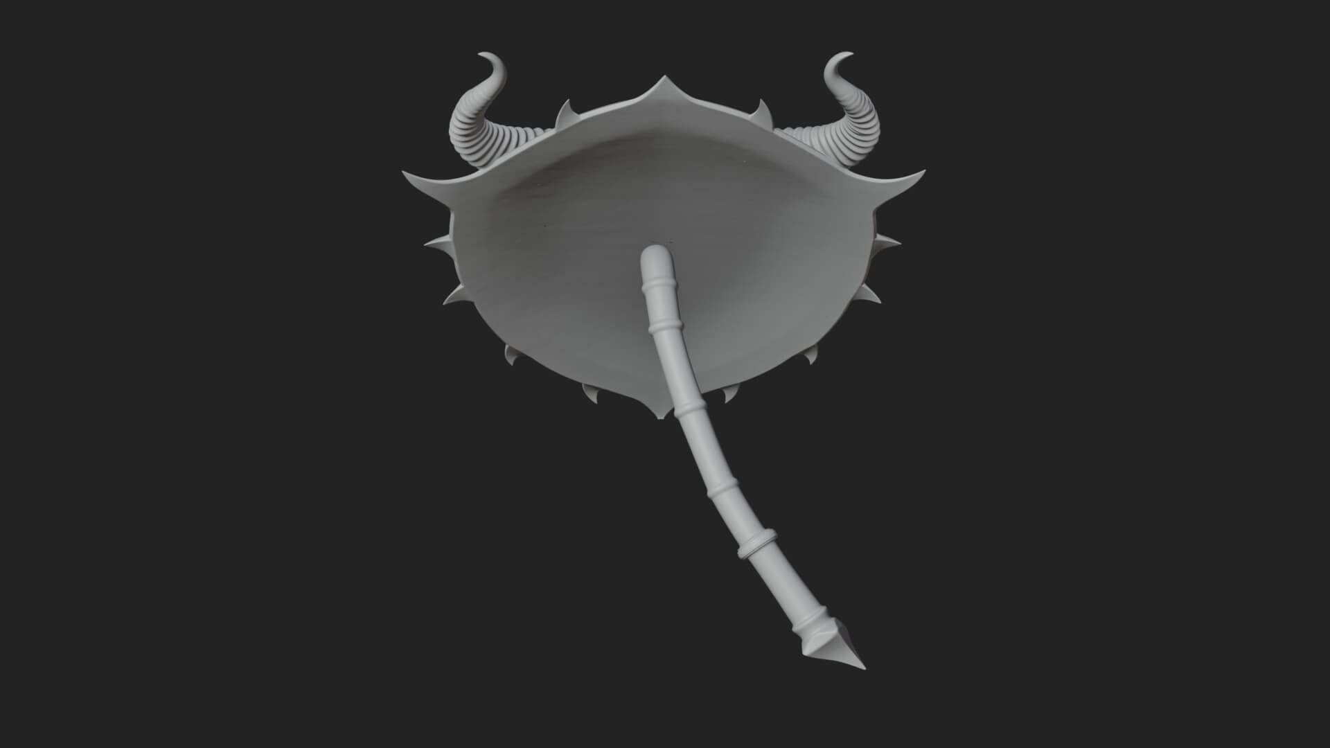 Horned Demon Face Shield Model Design 2 3D Print Model 3D Model
