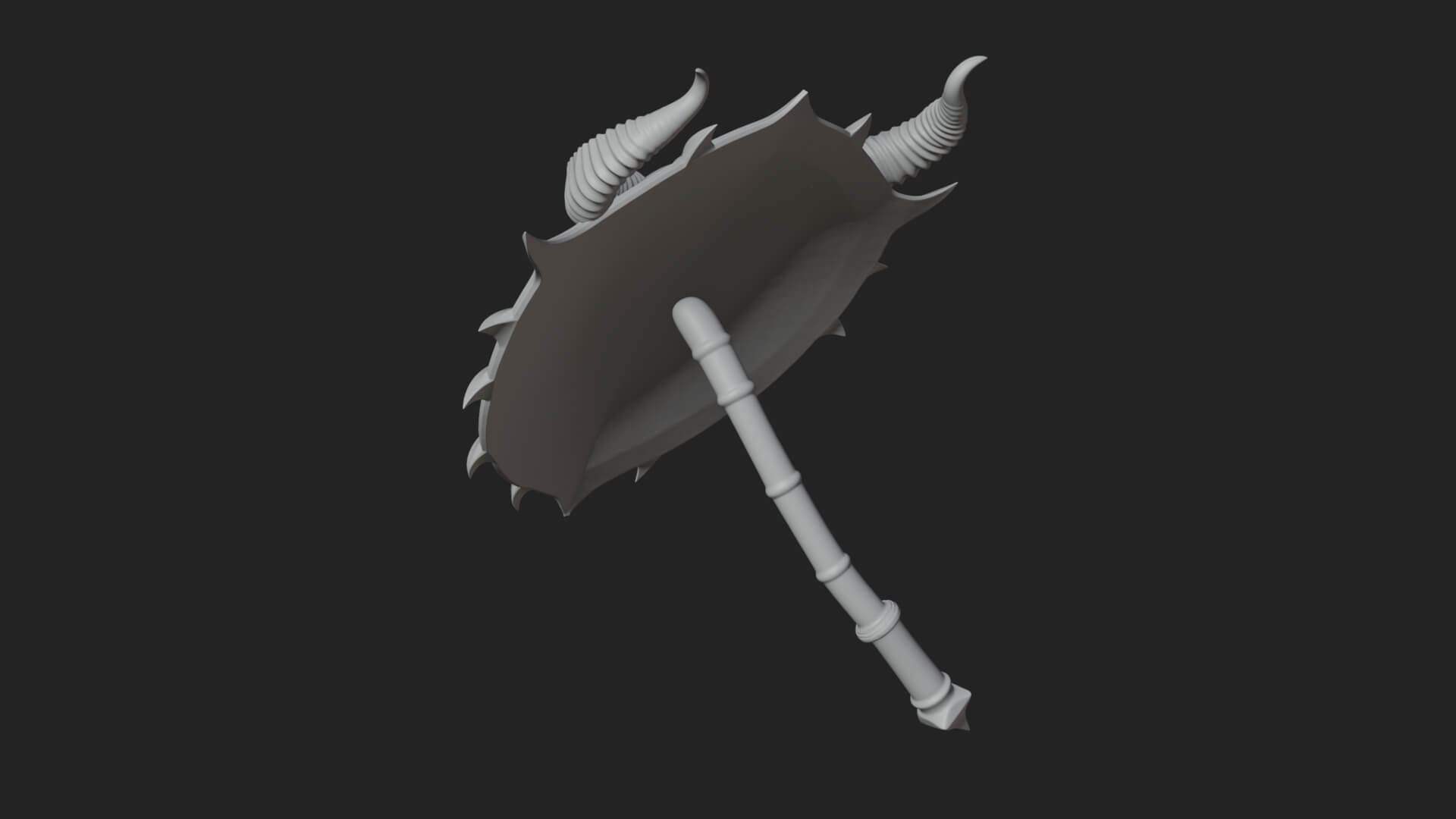 Horned Demon Face Shield Model Design 2 3D Print Model 3D Model