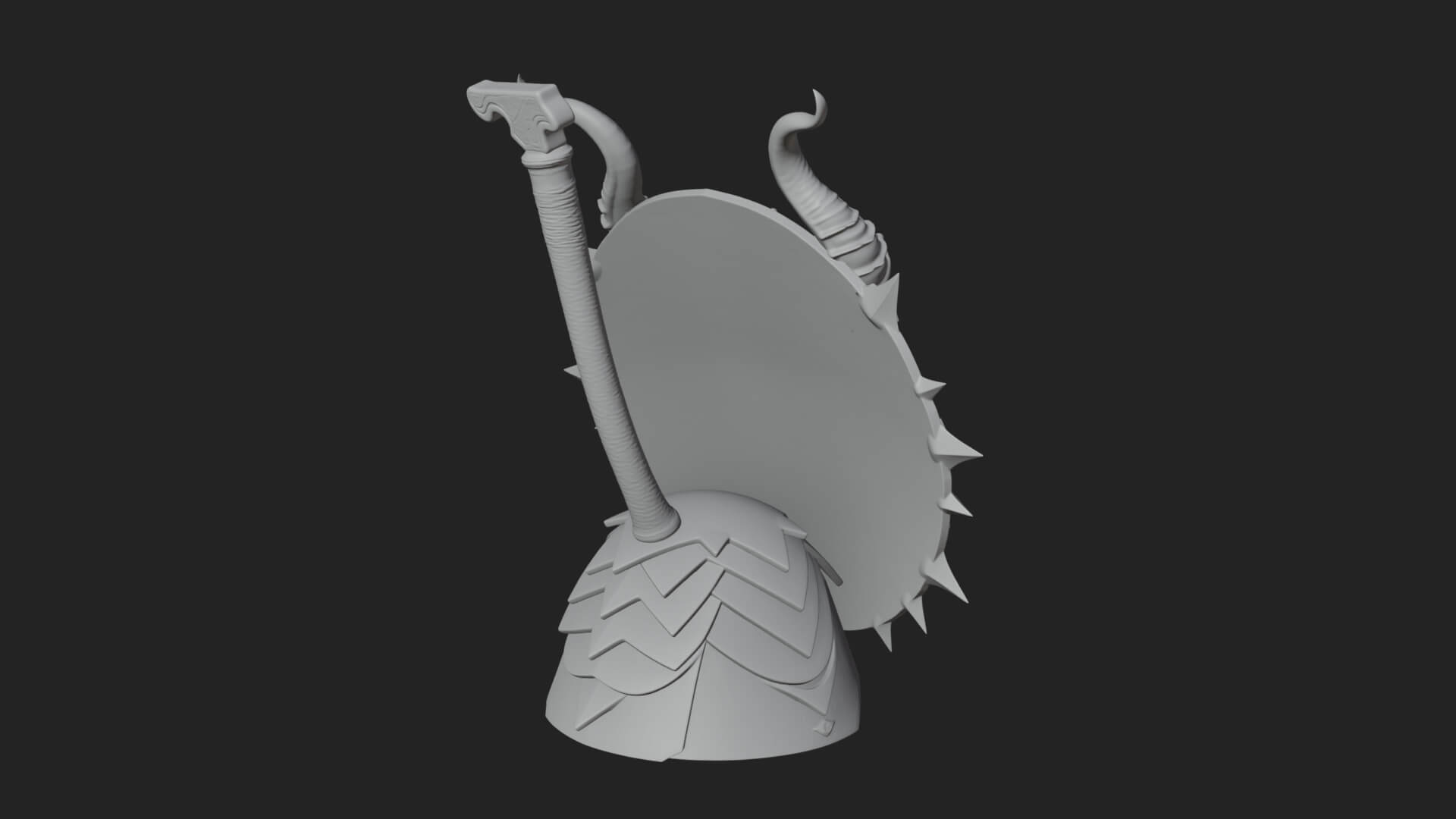 Horned Demon Face Shield Model Design 3 3D Print Model 3D Model