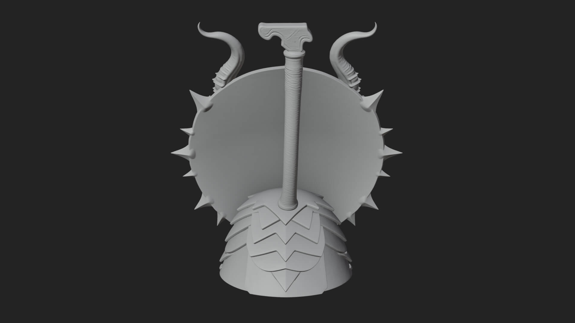 Horned Demon Face Shield Model Design 3 3D Print Model 3D Model