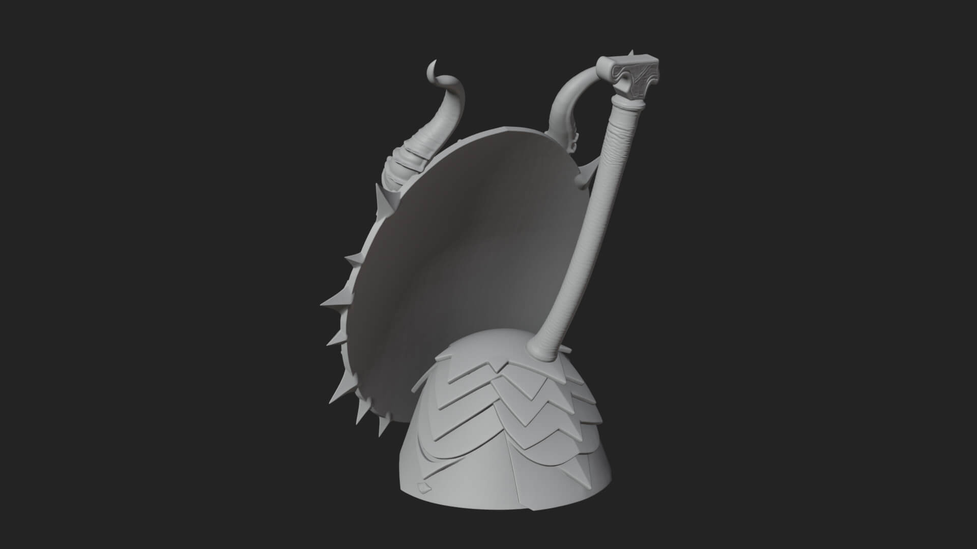 Horned Demon Face Shield Model Design 3 3D Print Model 3D Model