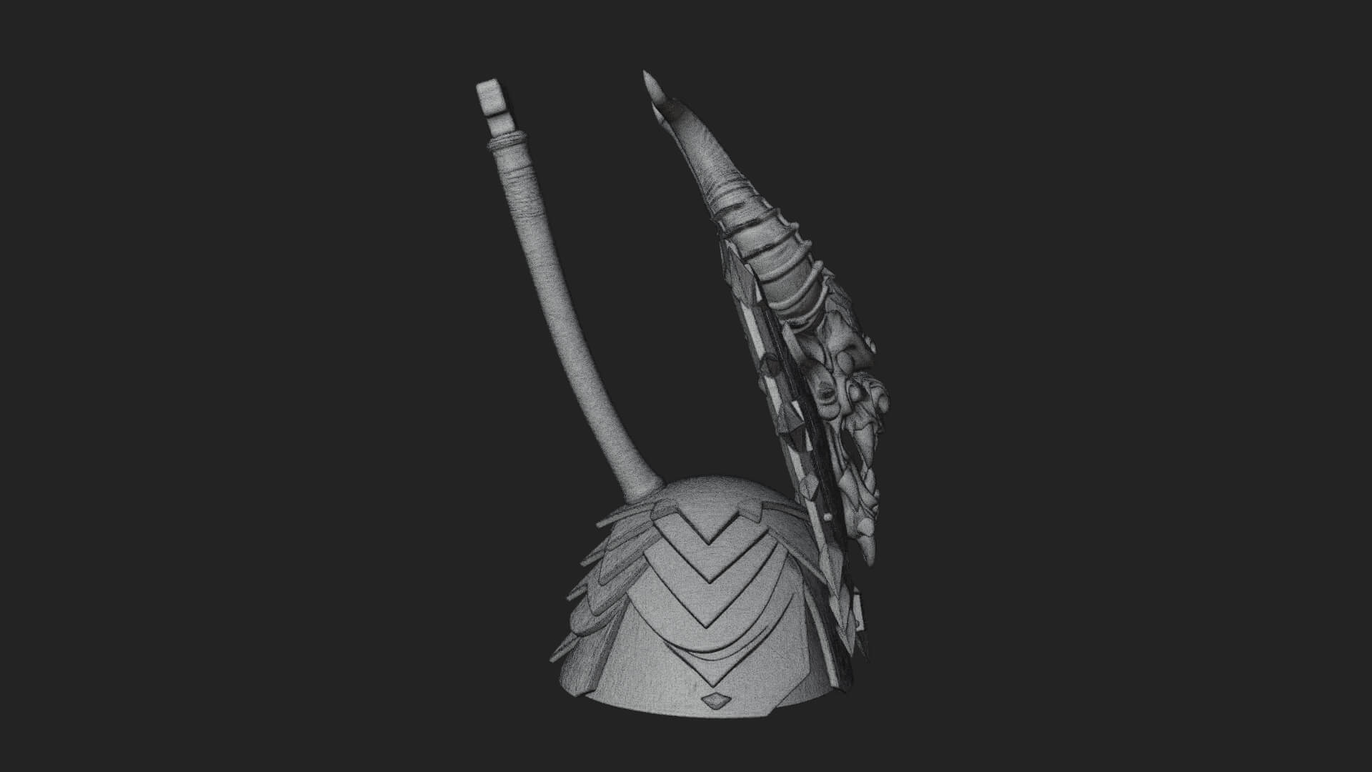 Horned Demon Face Shield Model Design 3 3D Print Model 3D Model