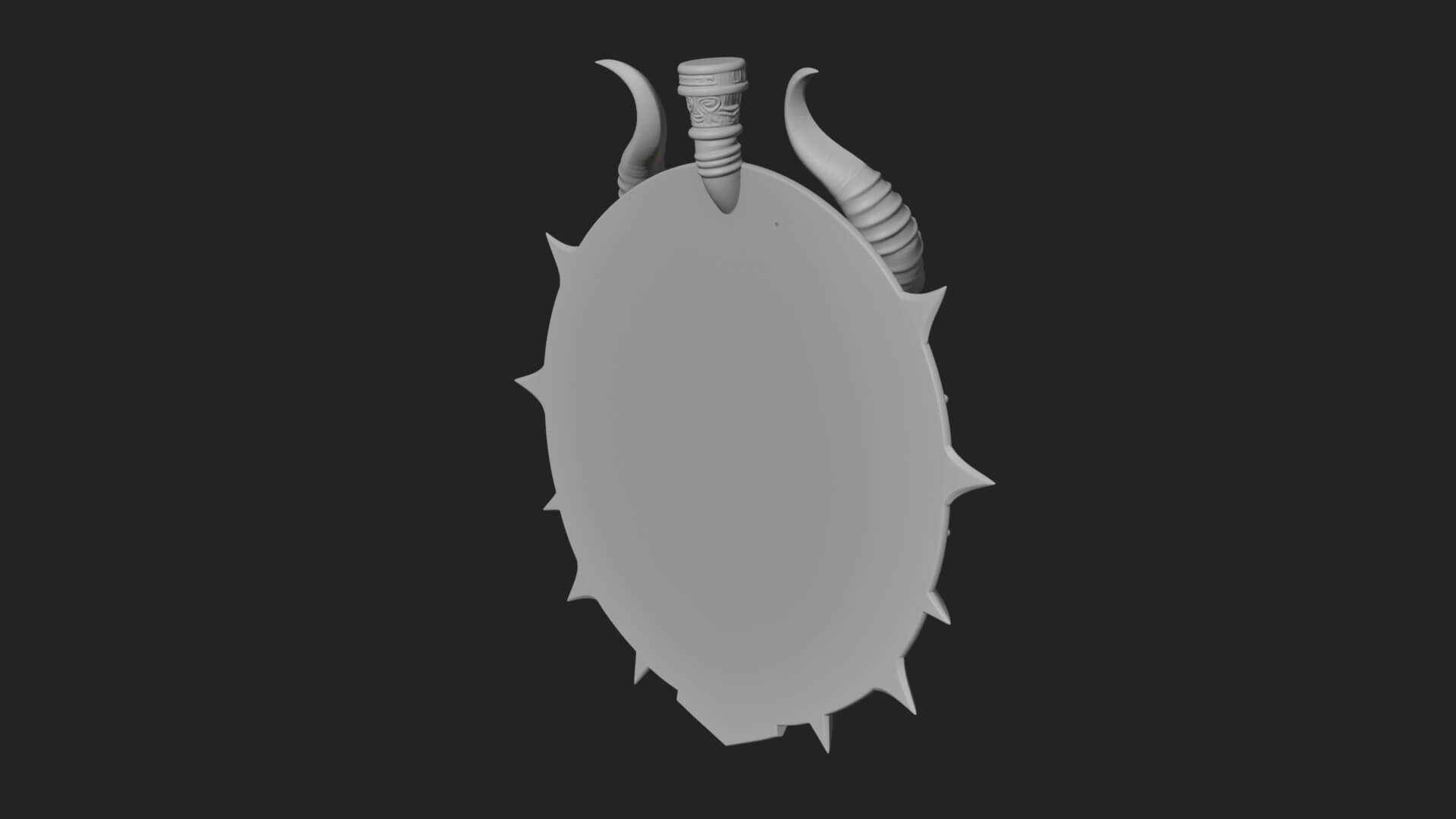 Horned Demon Face Shield Model Design 4 3D Print Model 3D Model