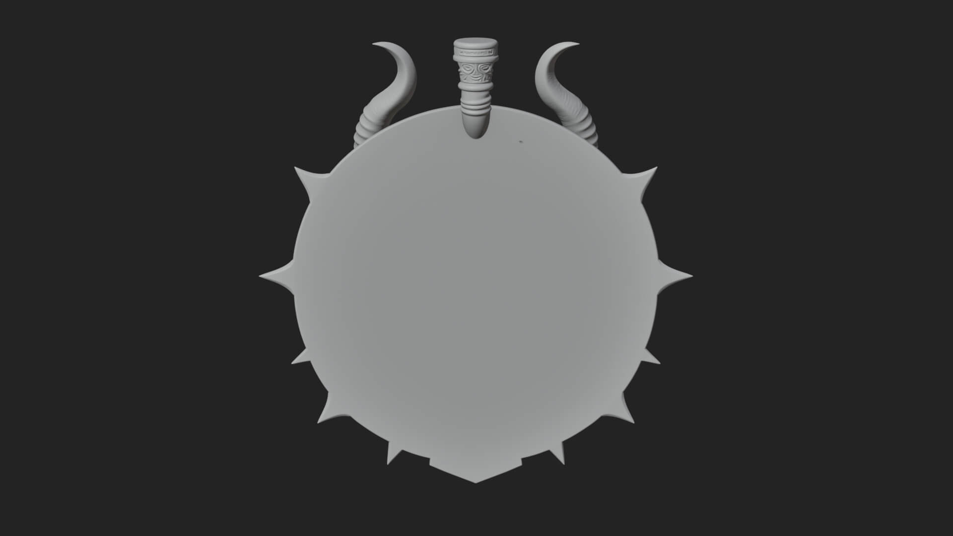 Horned Demon Face Shield Model Design 4 3D Print Model 3D Model