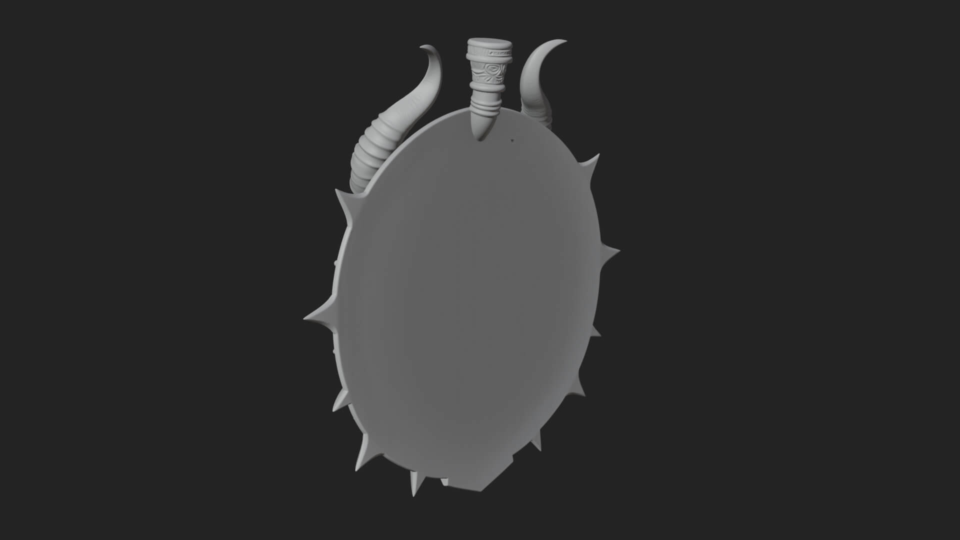 Horned Demon Face Shield Model Design 4 3D Print Model 3D Model