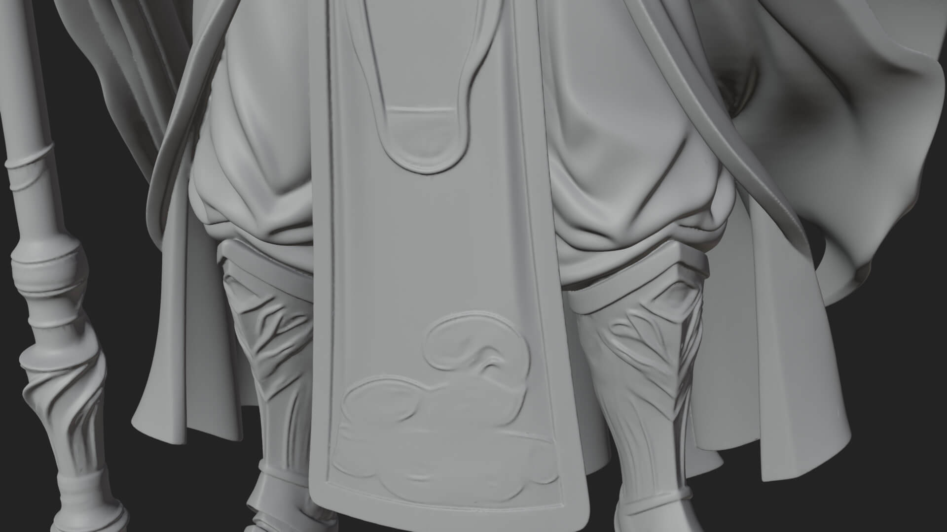 Horned Demon Mage Statue Design 2 3D Print Model 3D Model
