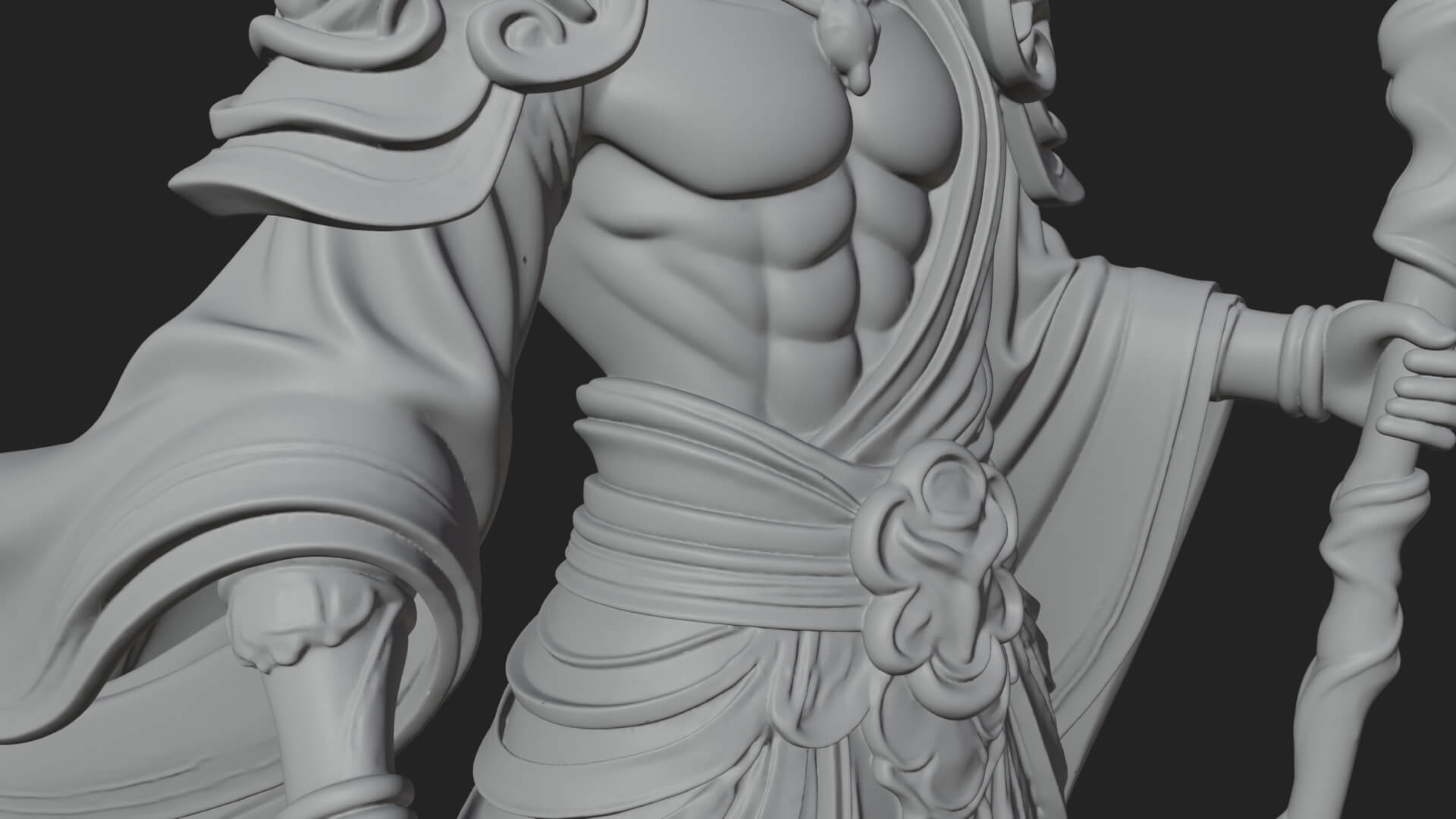 Horned Demon Mage Statue Design 3 3D Print Model 3D Model