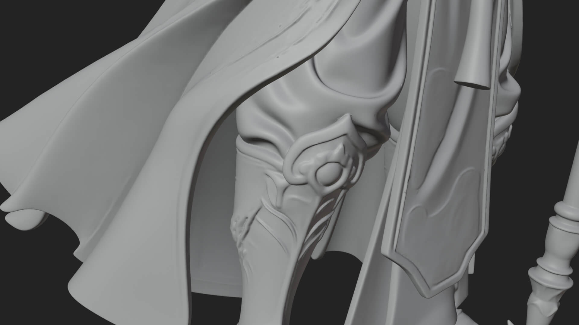Horned Demon Mage Statue Design 3 3D Print Model 3D Model