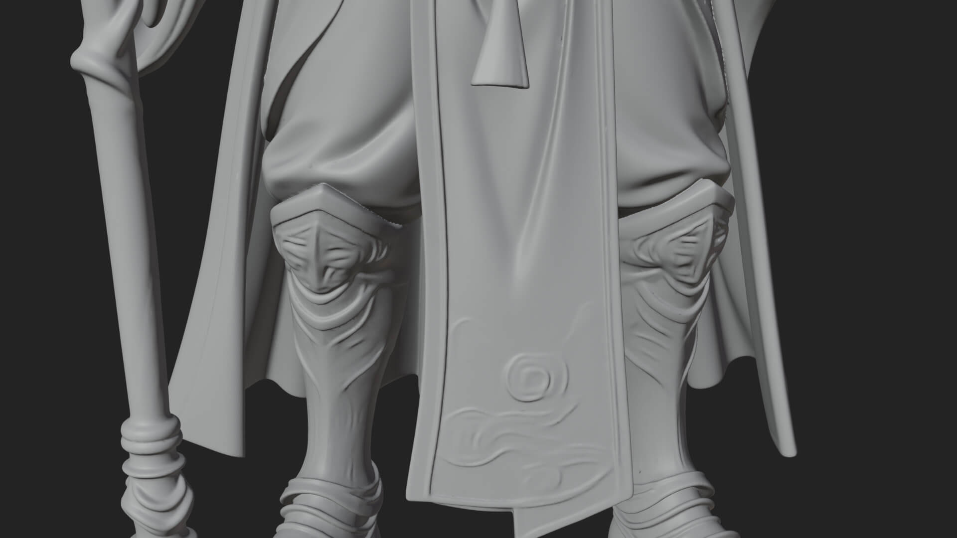 Horned Demon Mage Statue Design 4 3D Print Model 3D Model