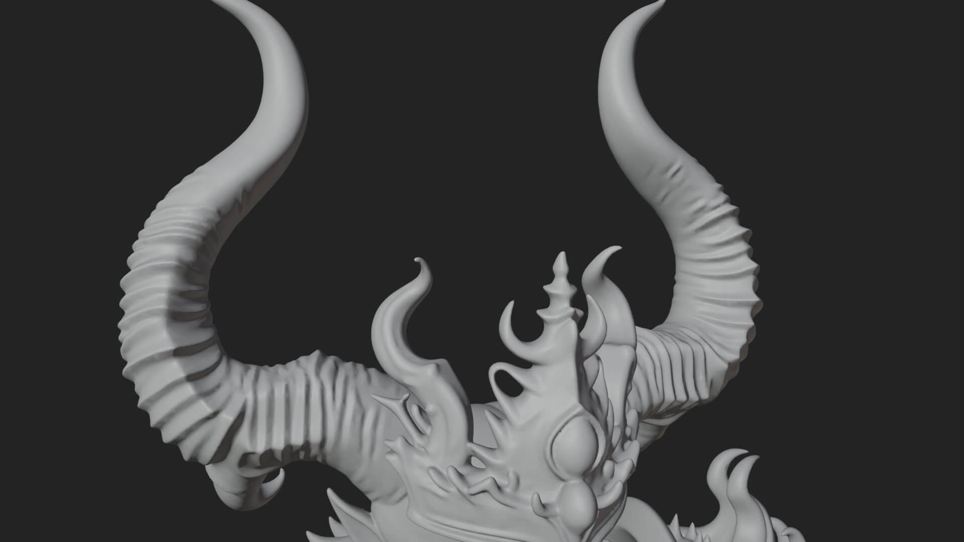 Horned Demon Mage Statue Design 6 3D Print Model 3D Model