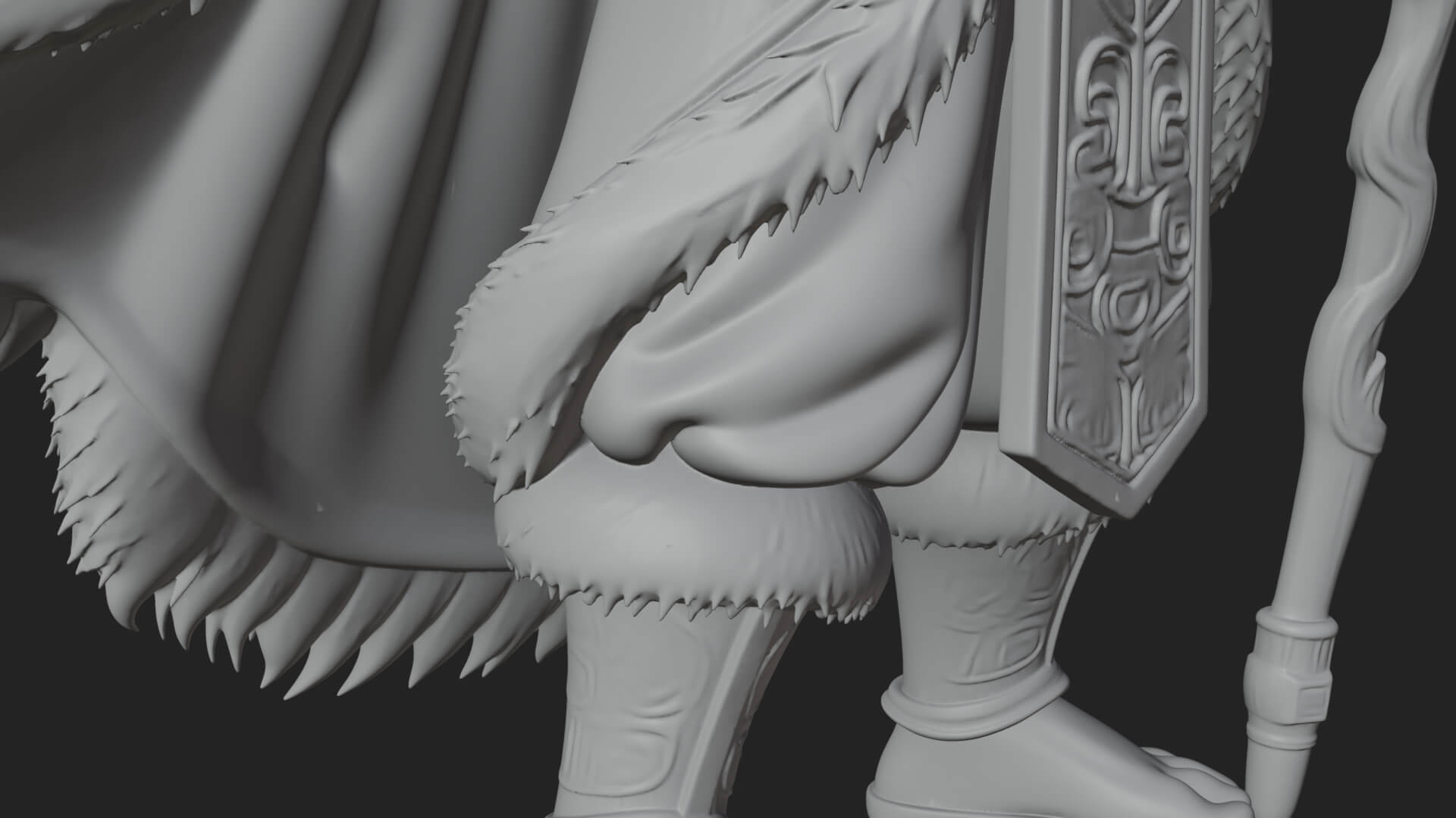 Horned Demon Mage Statue Design 7 3D Print Model 3D Model