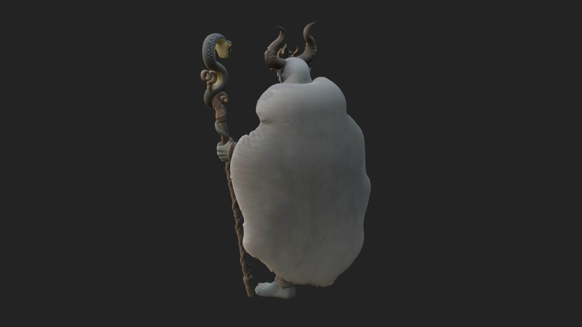 Horned Demon Mage Statue Design 8 3D Print Model 3D Model