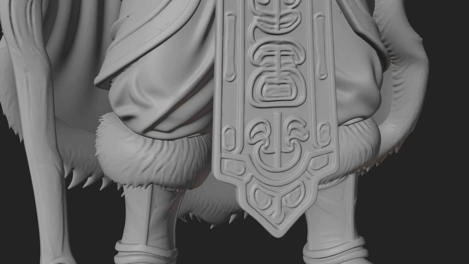 Horned Demon Mage Statue Design 9 3D Print Model 3D Model