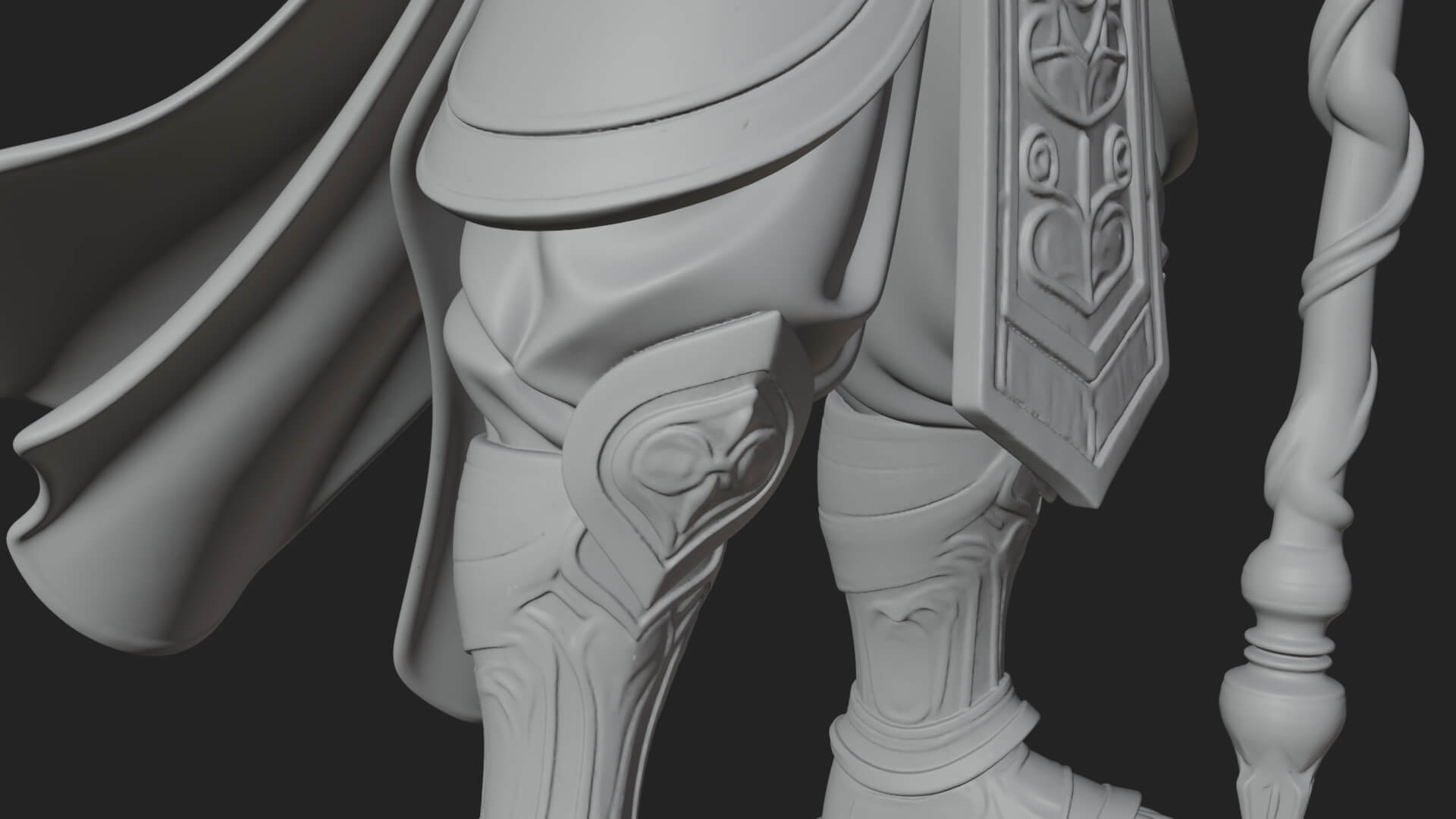 Horned Egyptian War God Statue Design 1 3D Print Model 3D Model