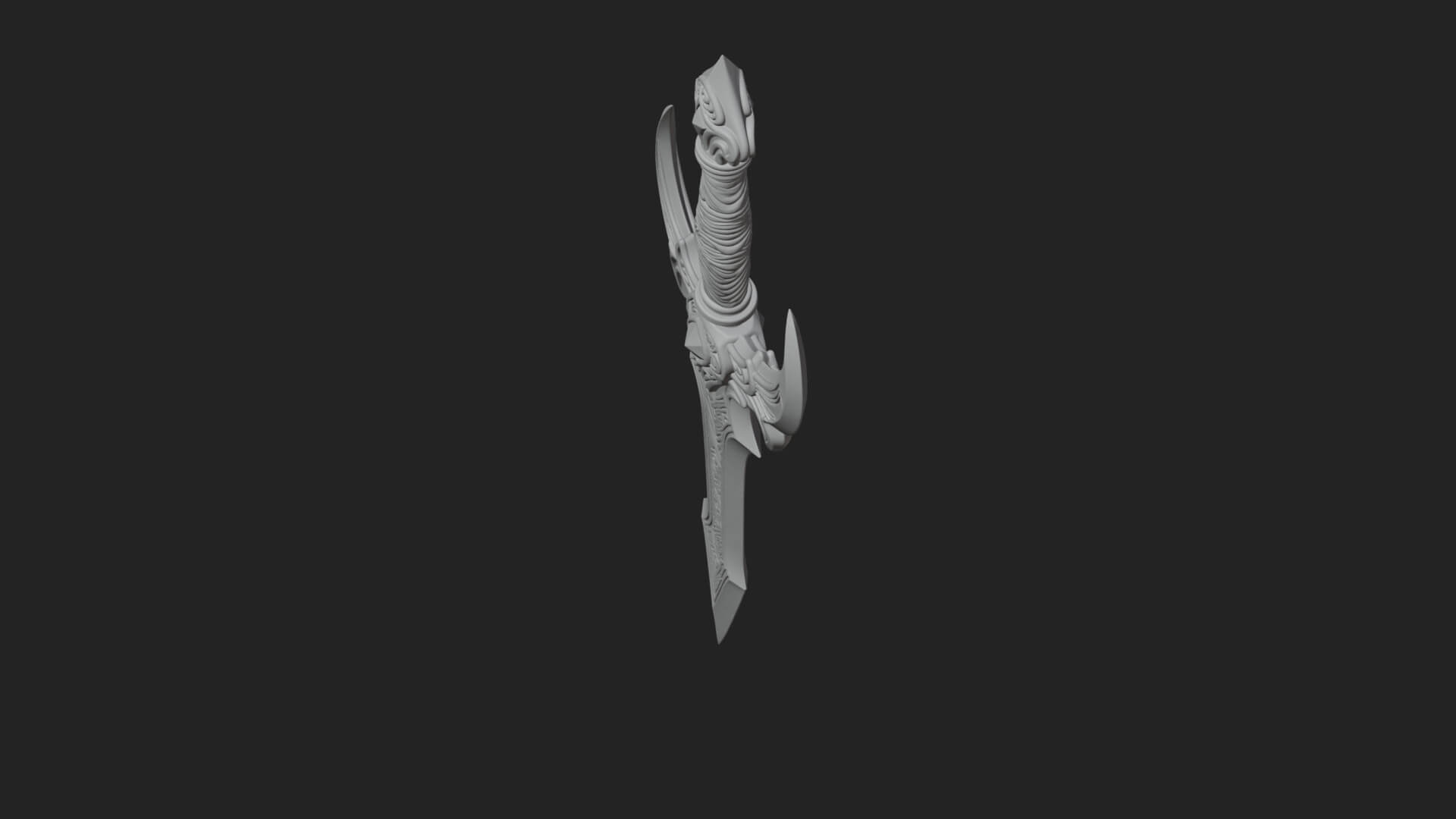 Horned Guard Gem Sword Model Design 3 3D Print Model 3D Model