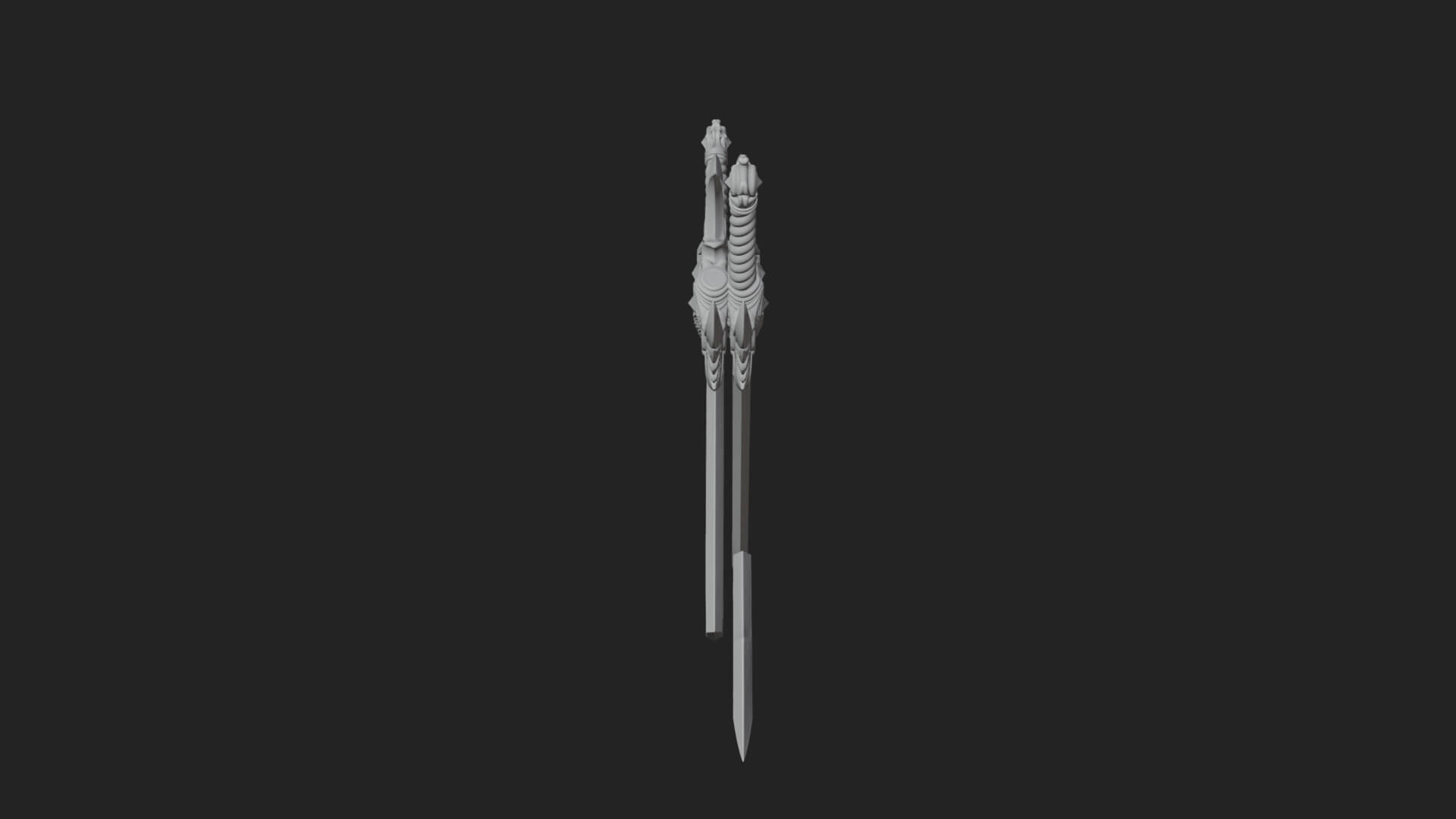 Horned Guard Gem Sword Model Design 5 3D Print Model 3D Model
