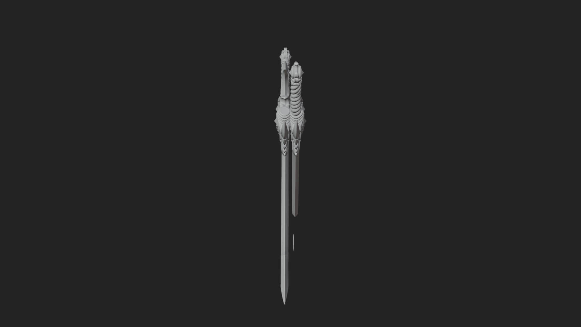 Horned Guard Gem Sword Model Design 5 3D Print Model 3D Model