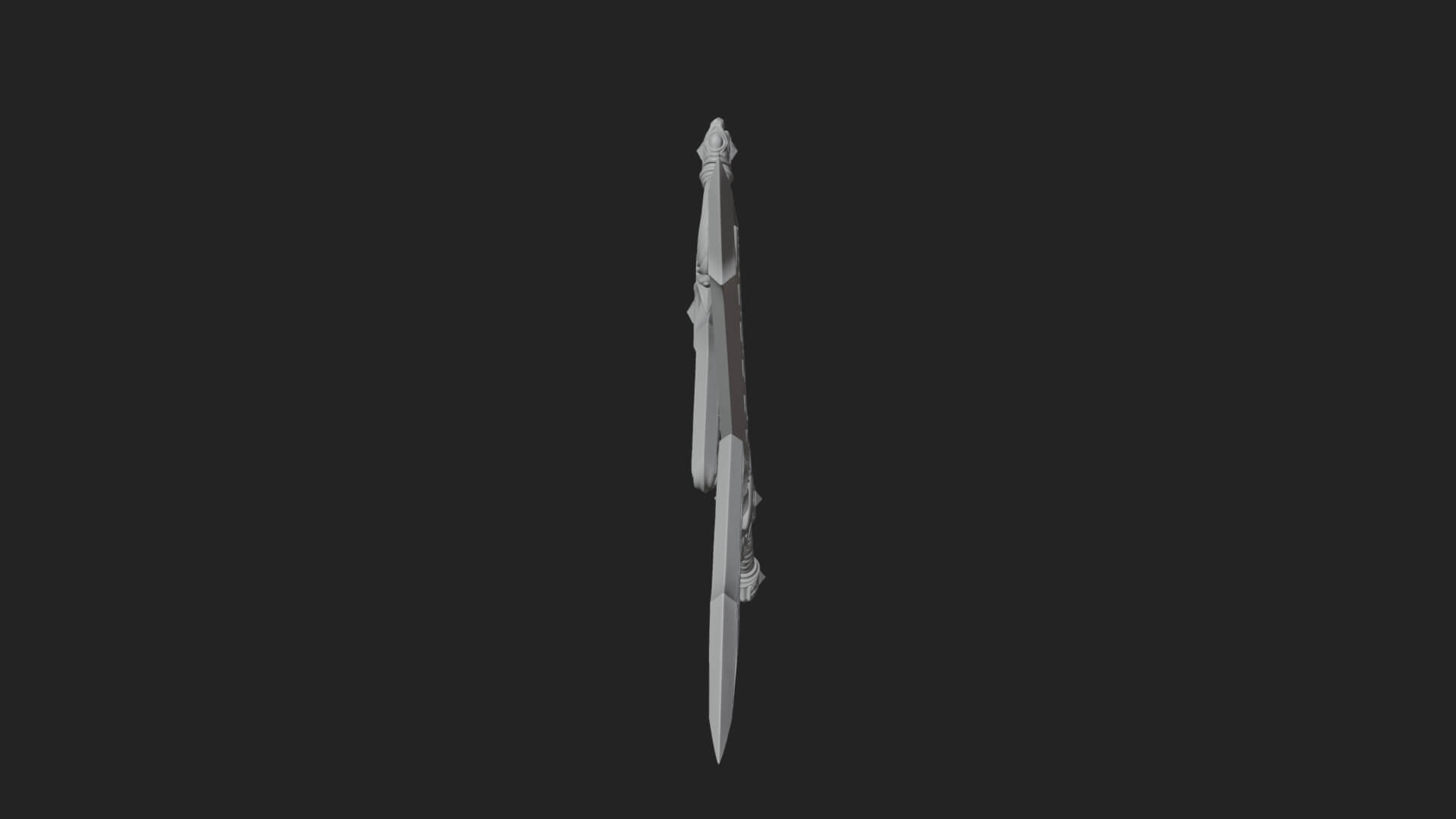Horned Guard Gem Sword Model Design 7 3D Print Model 3D Model