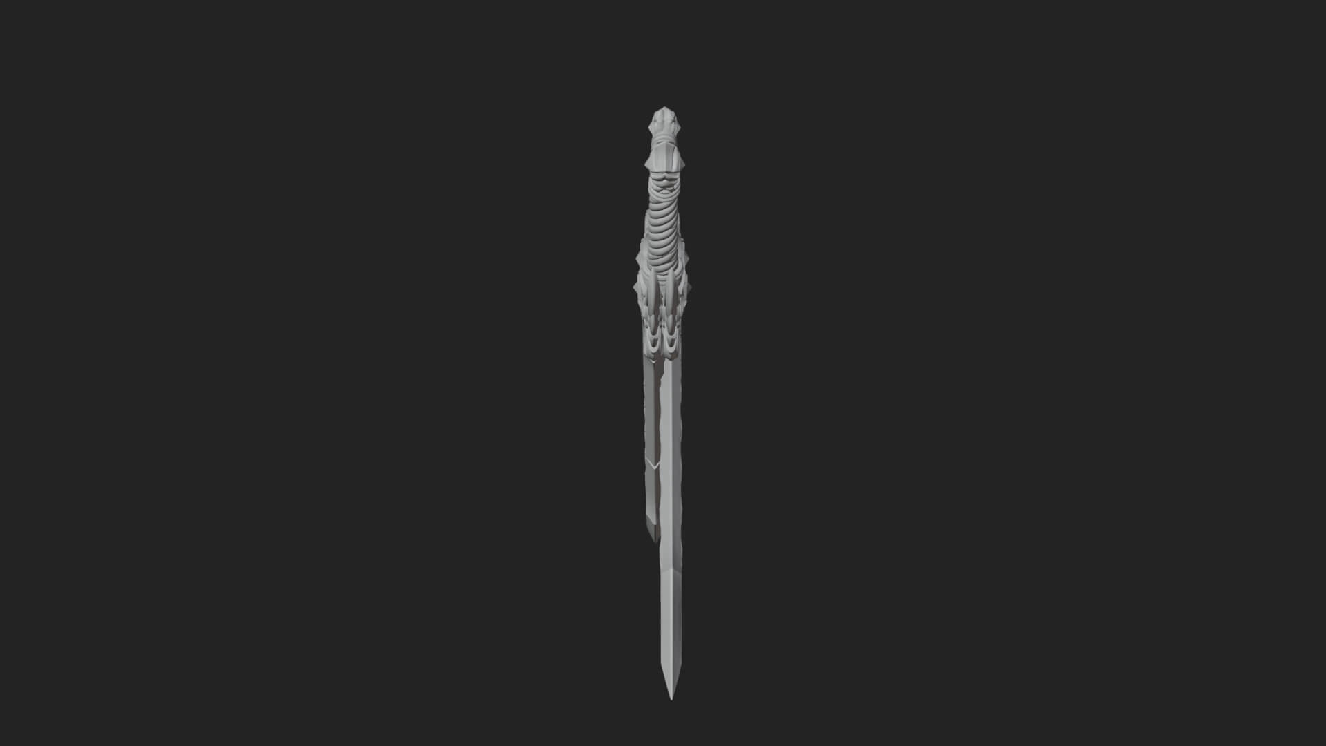 Horned Guard Gem Sword Model Design 8 3D Print Model 3D Model