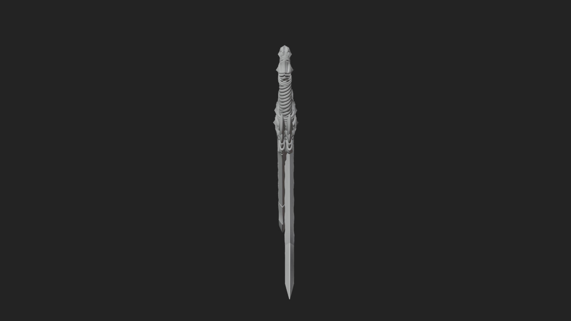 Horned Guard Gem Sword Model Design 8 3D Print Model 3D Model