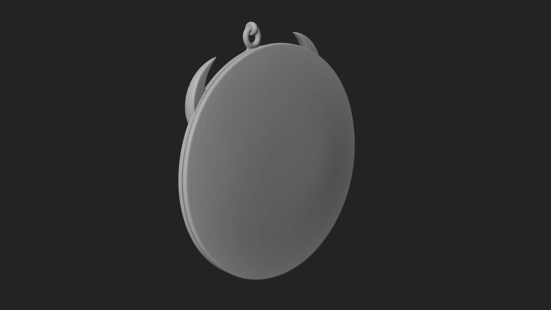 Horned Helm Skull Oval Plaque Design 1 3D Print Model 3D Model