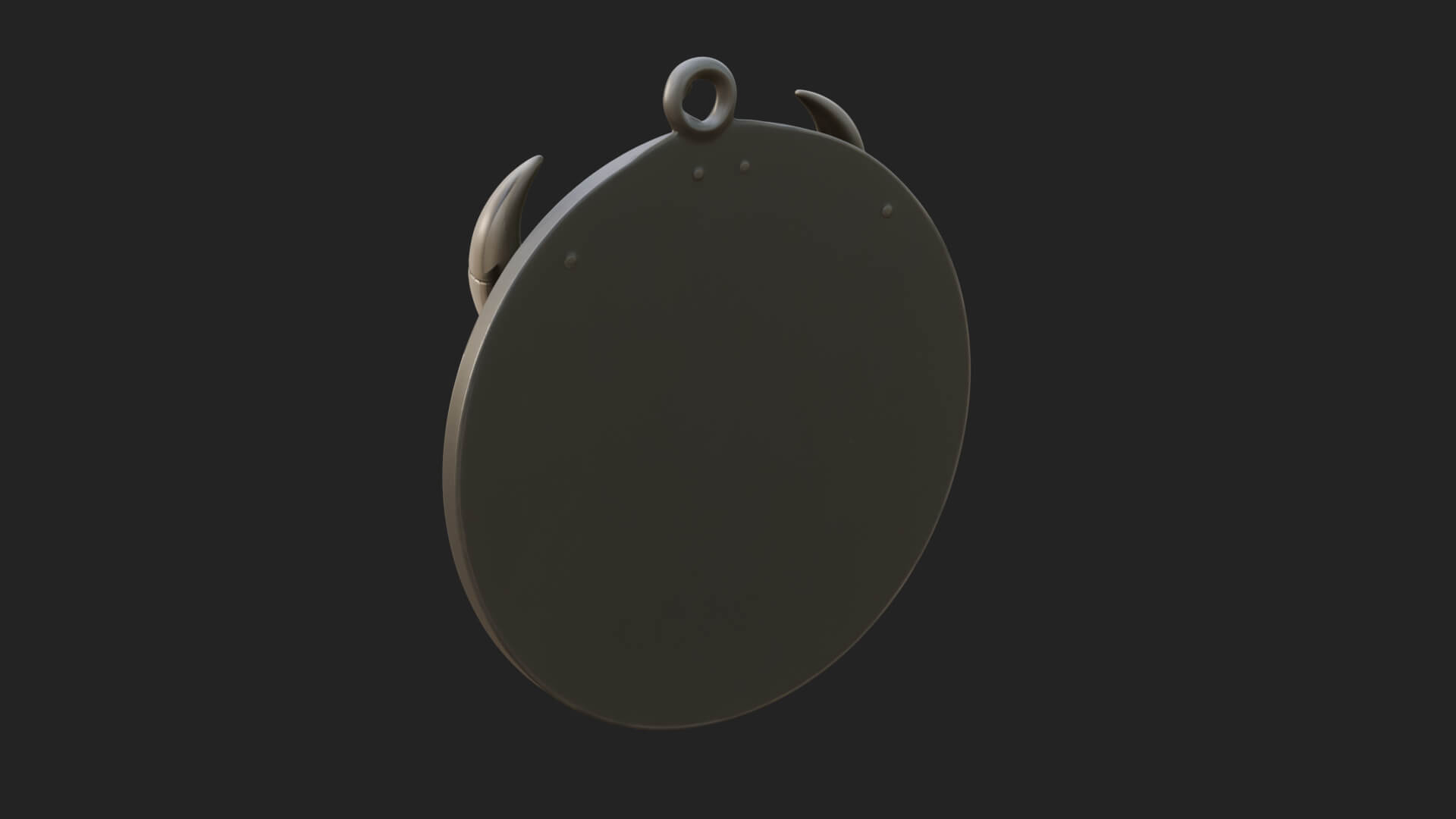 Horned Helm Skull Oval Plaque Design 2 3D Print Model 3D Model