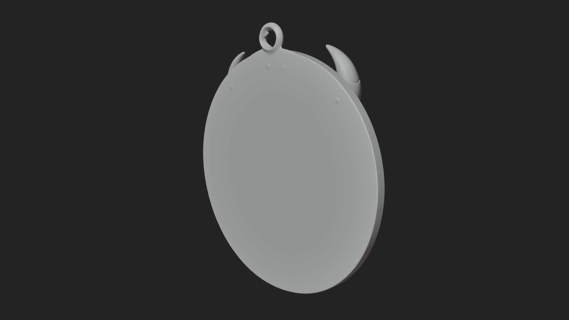 Horned Helm Skull Oval Plaque Design 2 3D Print Model 3D Model