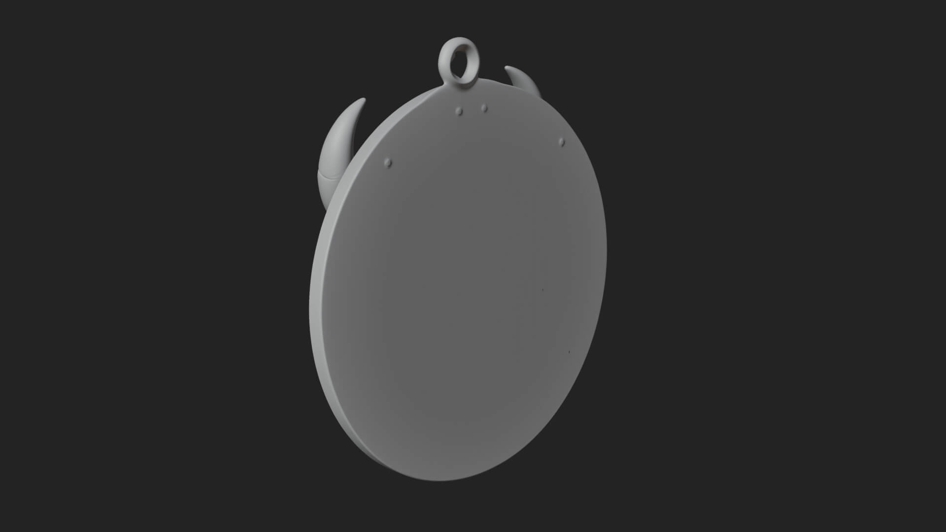 Horned Helm Skull Oval Plaque Design 2 3D Print Model 3D Model