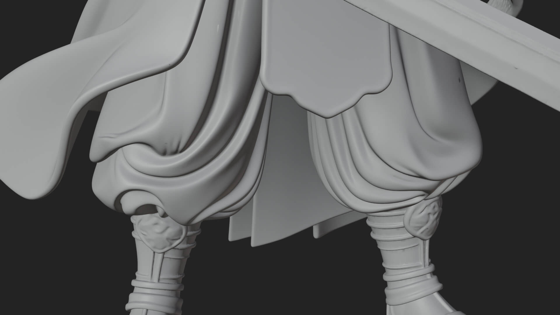 Horned Oni Samurai Statue Design 1 3D Print Model 3D Model