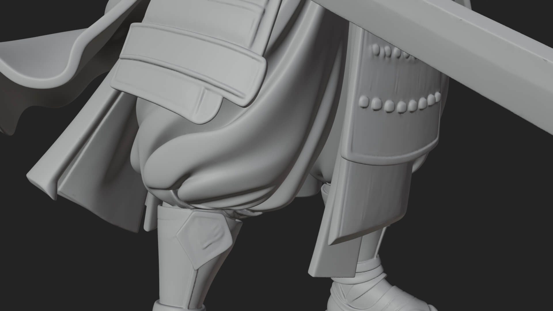 Horned Oni Samurai Statue Design 2 3D Print Model 3D Model