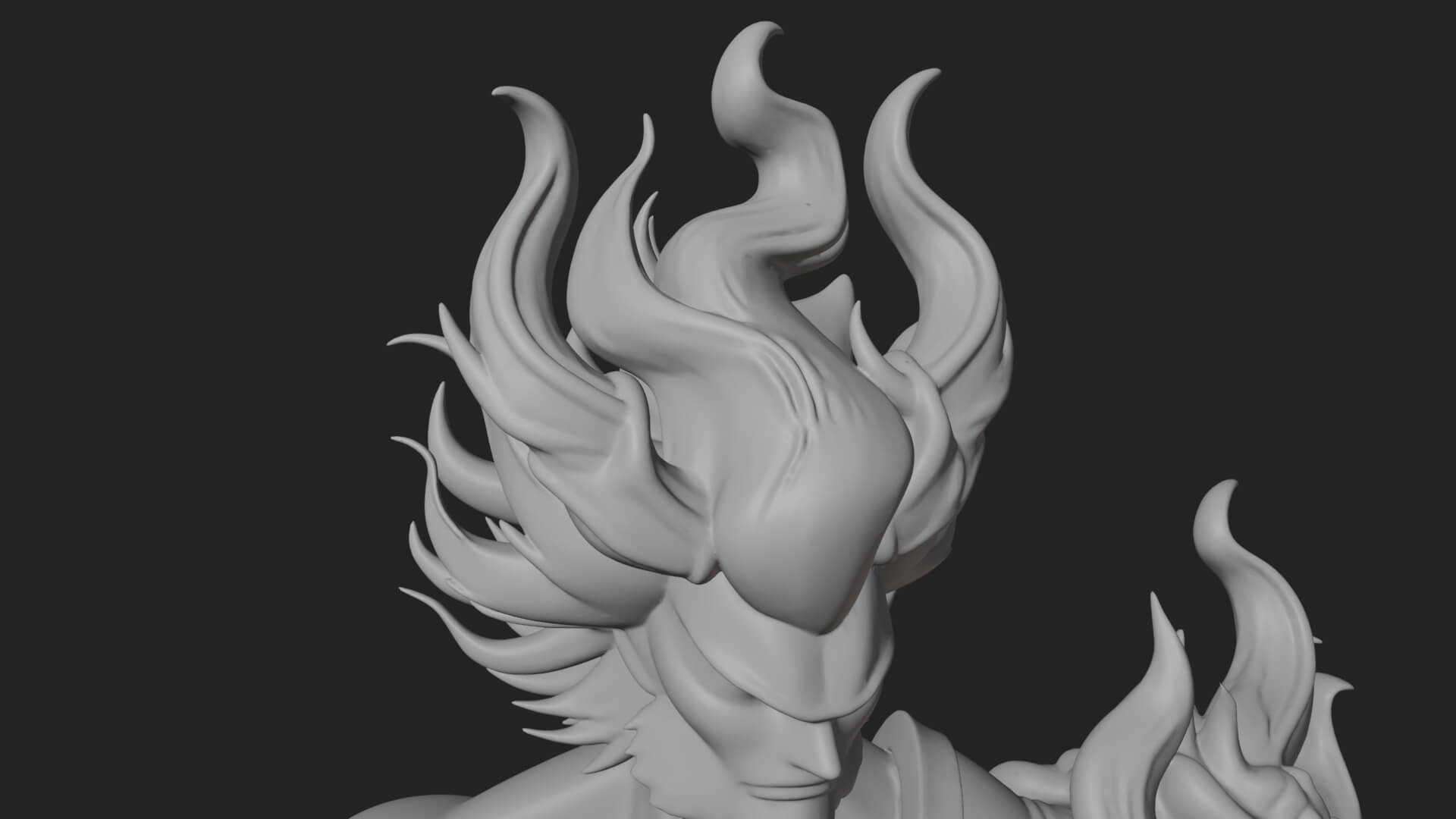 Horned Oni Samurai Statue Design 4 3D Print Model 3D Model