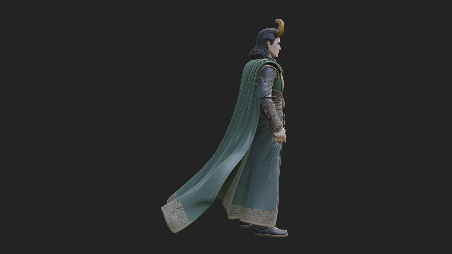 Horned Trickster God Statue Design 5 3D Print Model 3D Model
