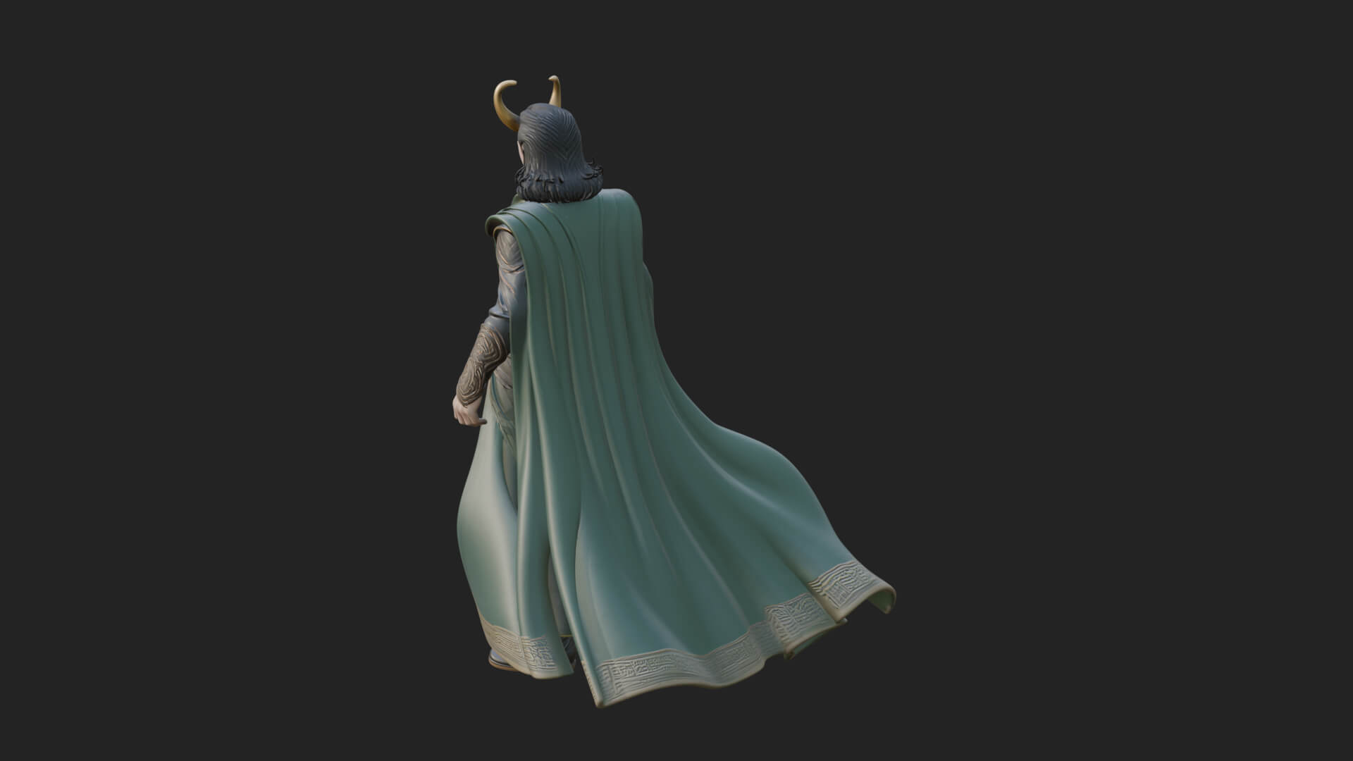 Horned Trickster God Statue Design 5 3D Print Model 3D Model