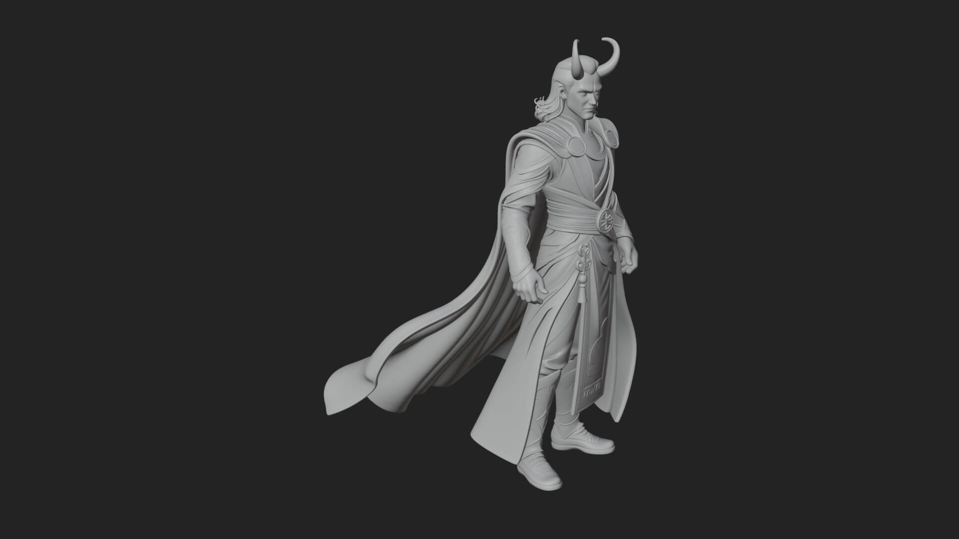 Horned Trickster God Statue Design 5 3D Print Model 3D Model
