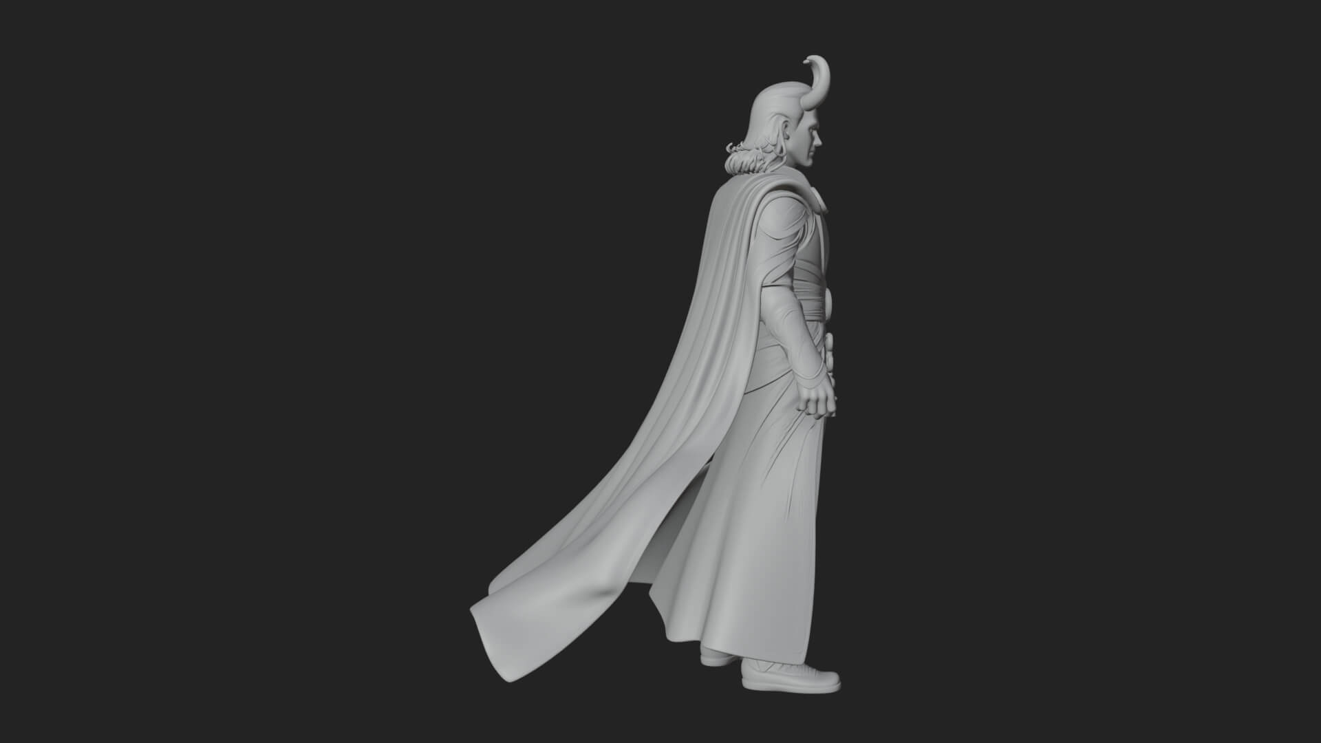 Horned Trickster God Statue Design 5 3D Print Model 3D Model