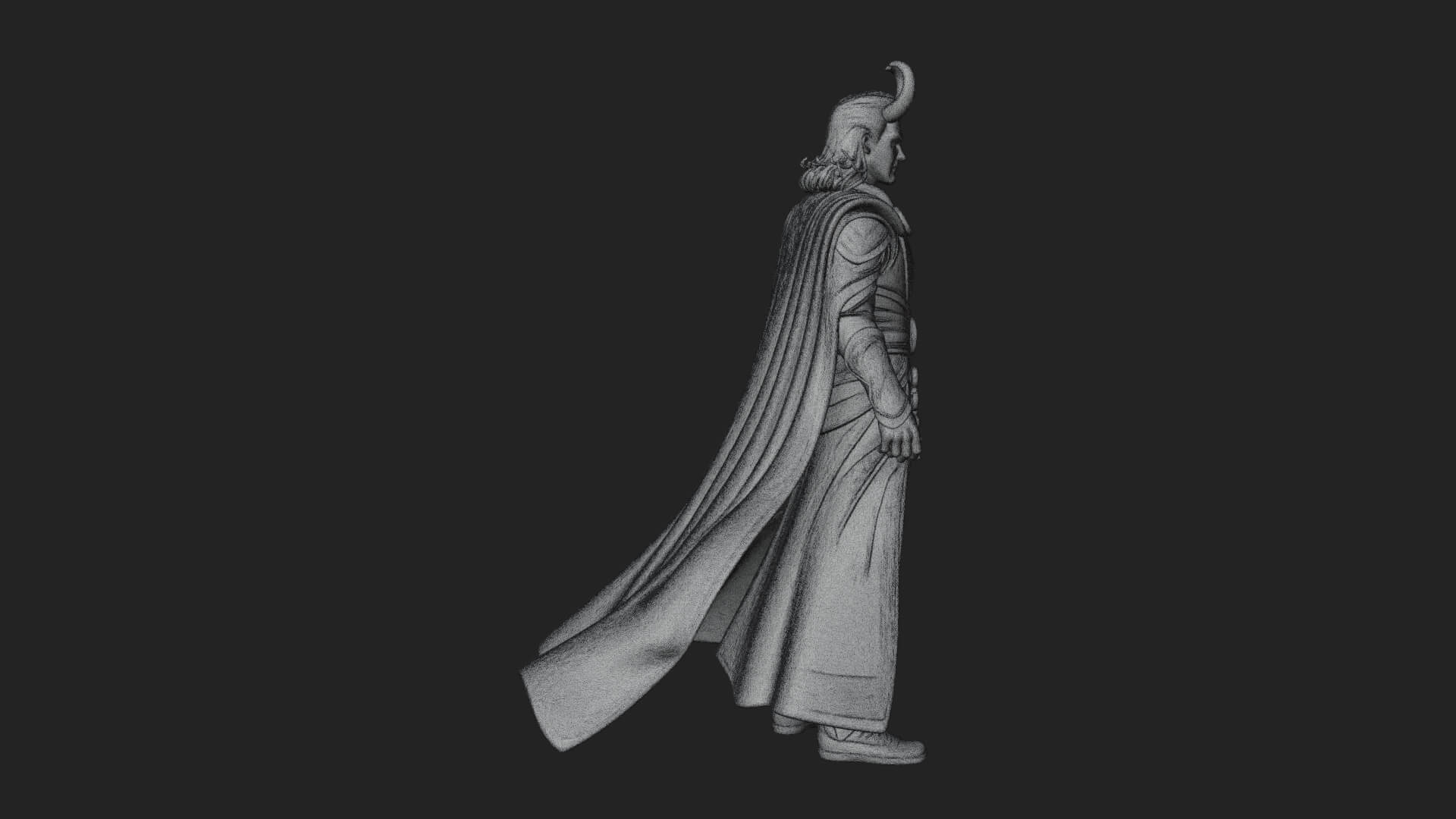 Horned Trickster God Statue Design 5 3D Print Model 3D Model