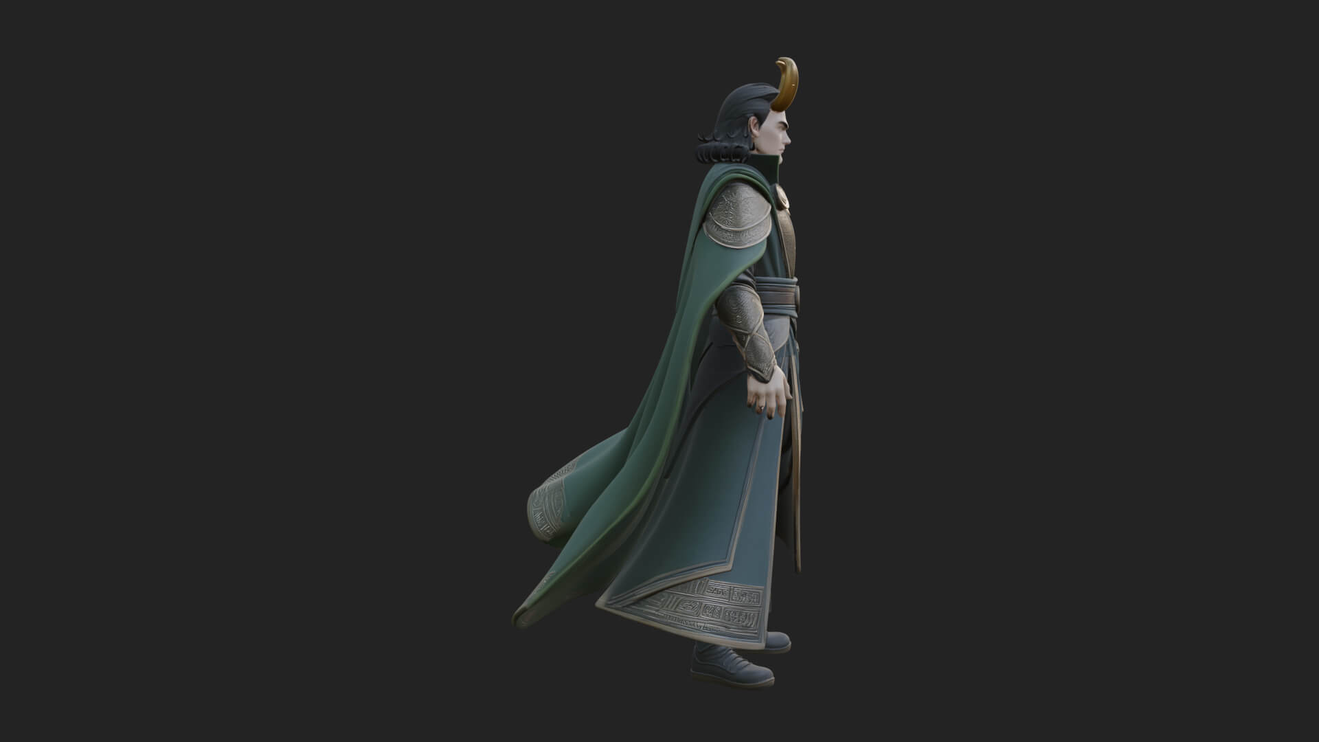 Horned Trickster God Statue Design 6 3d Print Model 3D Model
