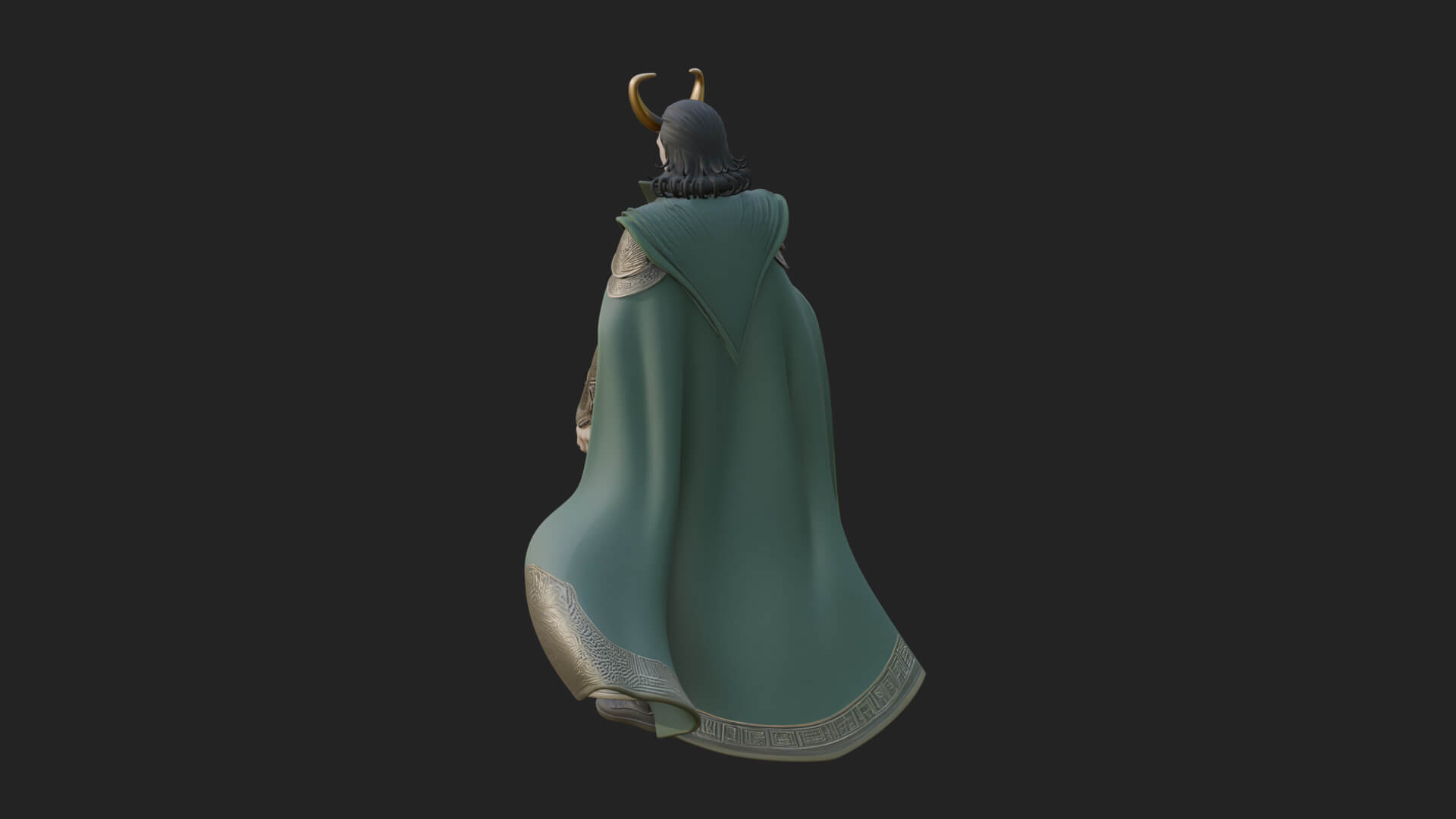 Horned Trickster God Statue Design 6 3d Print Model 3D Model