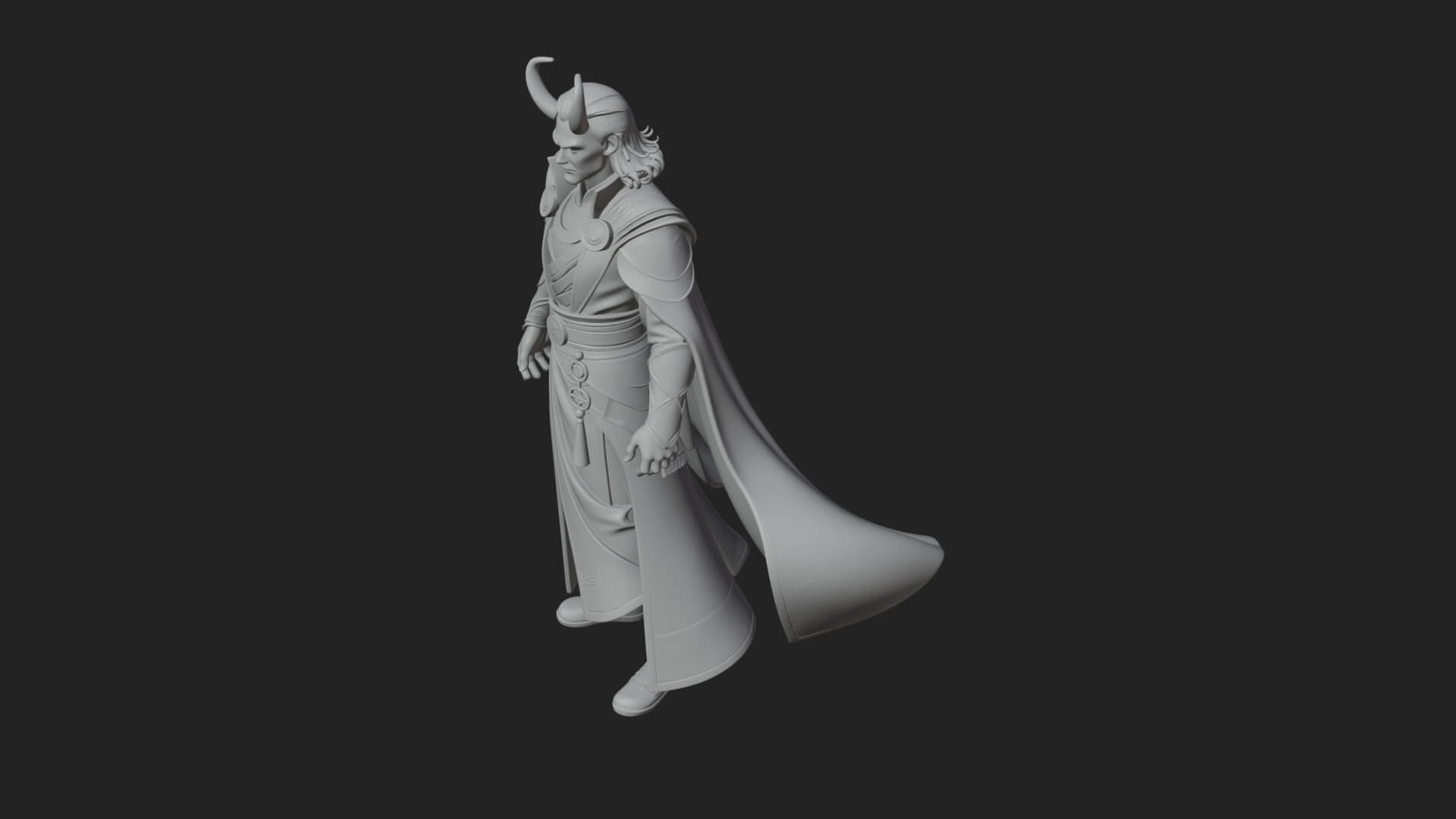 Horned Trickster God Statue Design 6 3d Print Model 3D Model