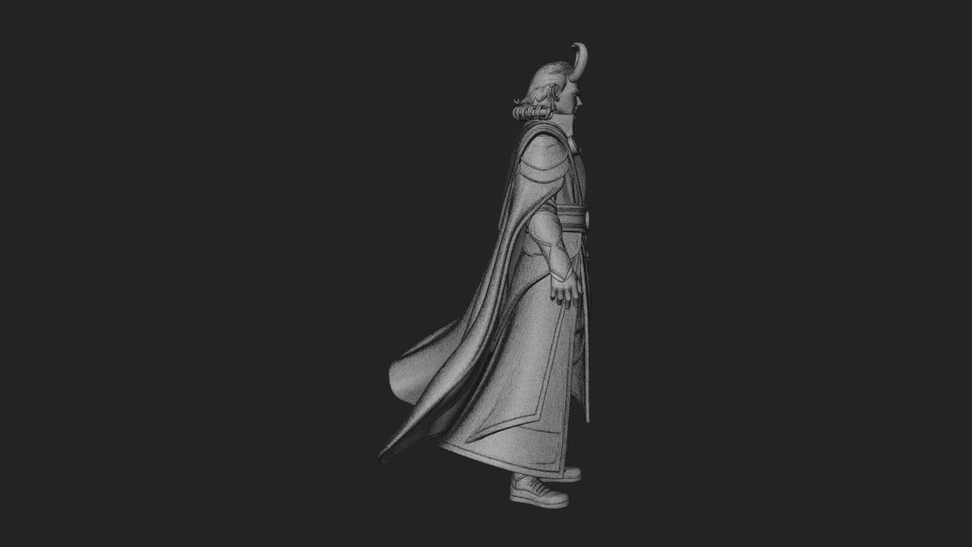 Horned Trickster God Statue Design 6 3d Print Model 3D Model