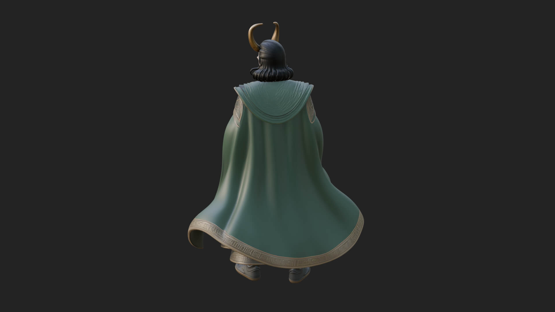Horned Trickster God Statue Design 7 3D Print Model 3D Model