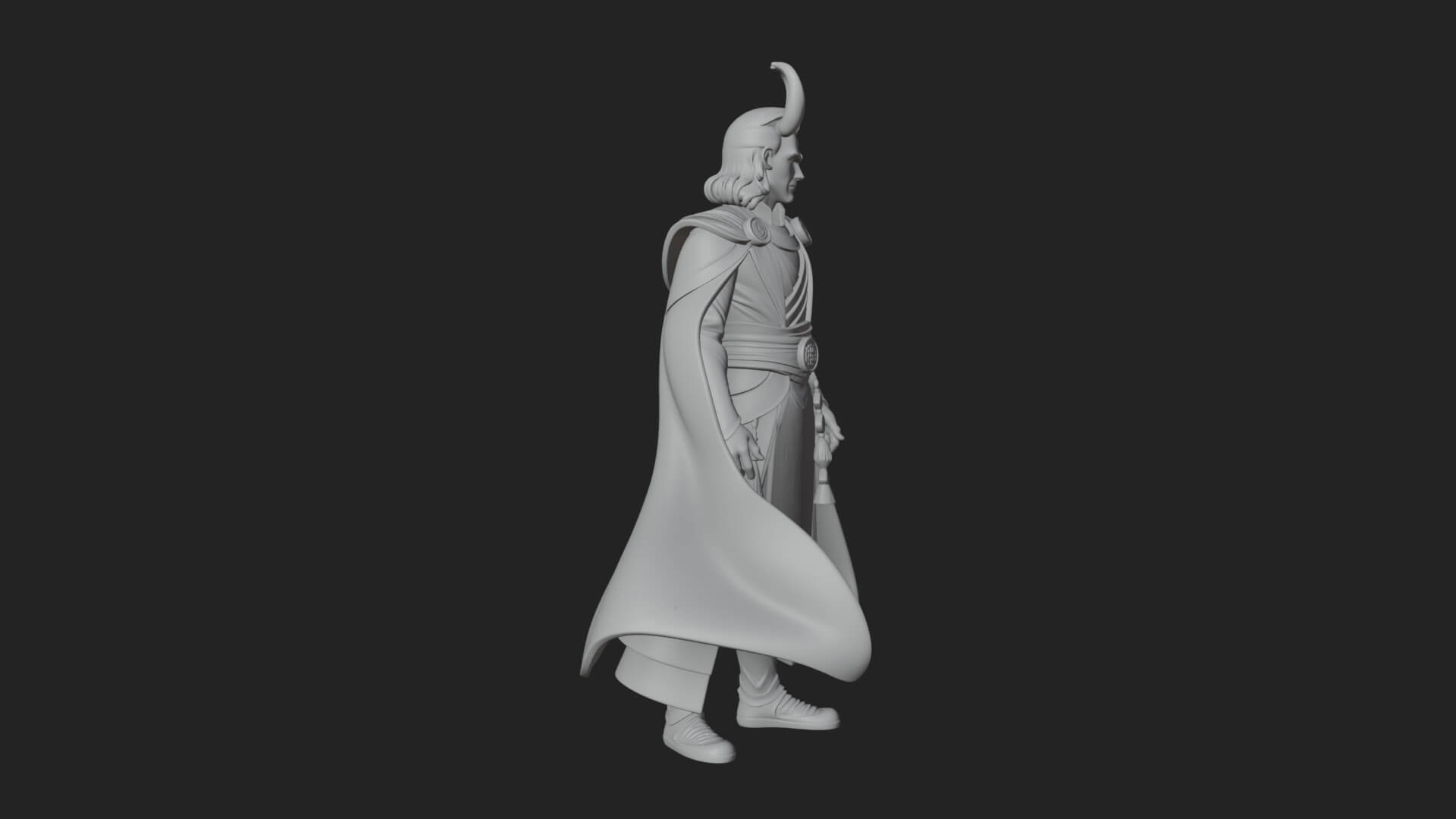 Horned Trickster God Statue Design 7 3D Print Model 3D Model