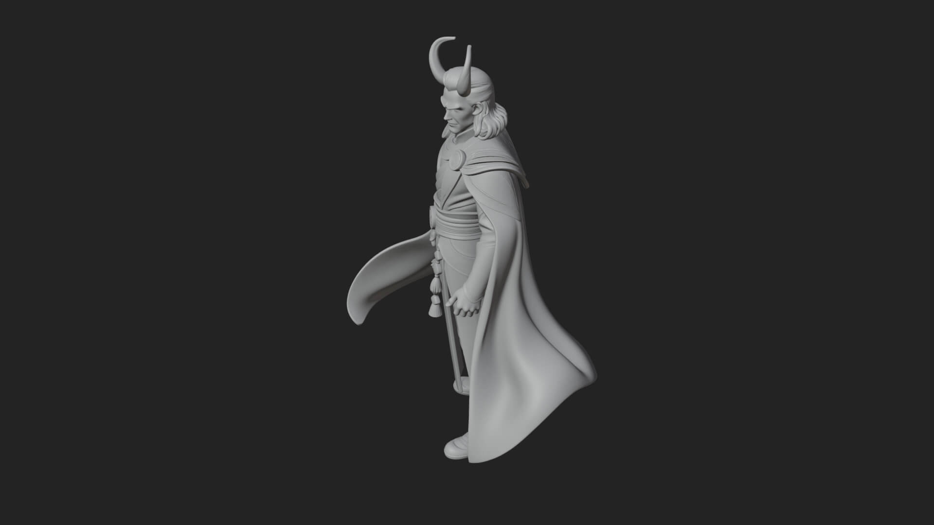 Horned Trickster God Statue Design 7 3D Print Model 3D Model