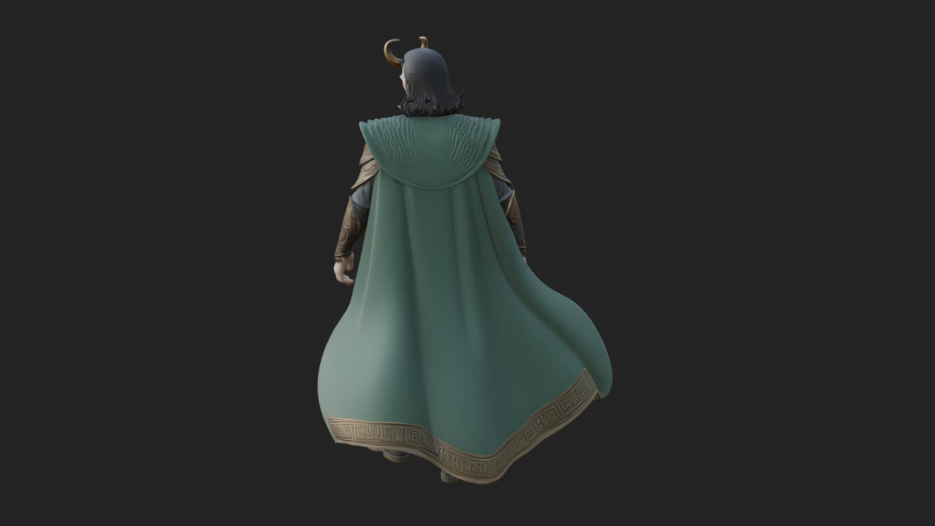 Horned Trickster God Statue Design 8 3d Print Model 3D Model