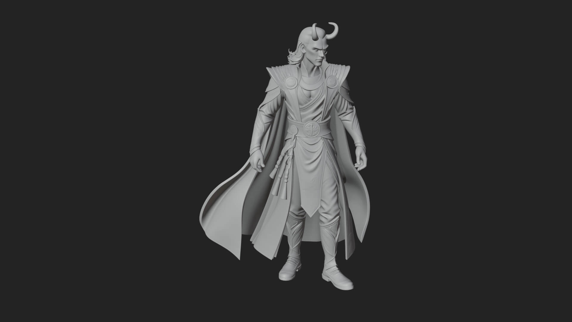 Horned Trickster God Statue Design 8 3d Print Model 3D Model