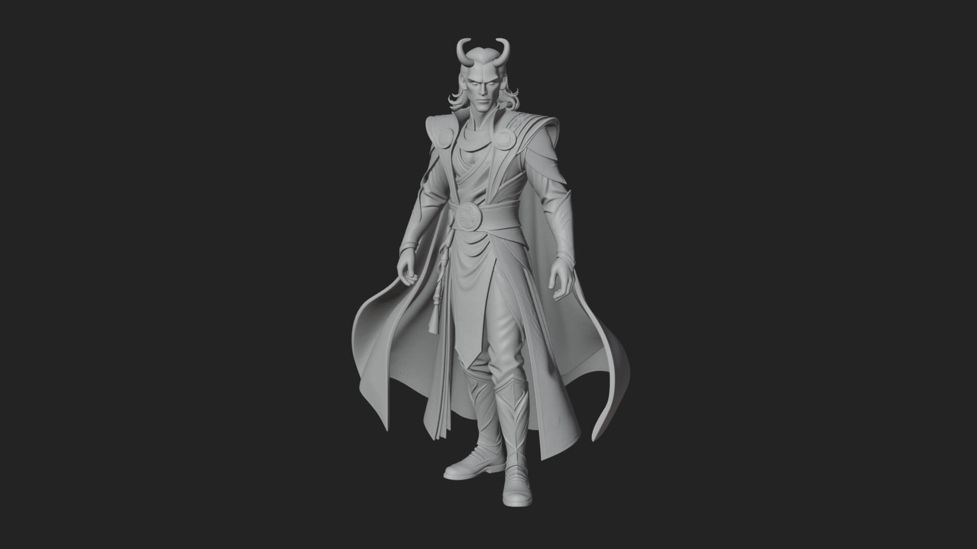 Horned Trickster God Statue Design 8 3d Print Model 3D Model