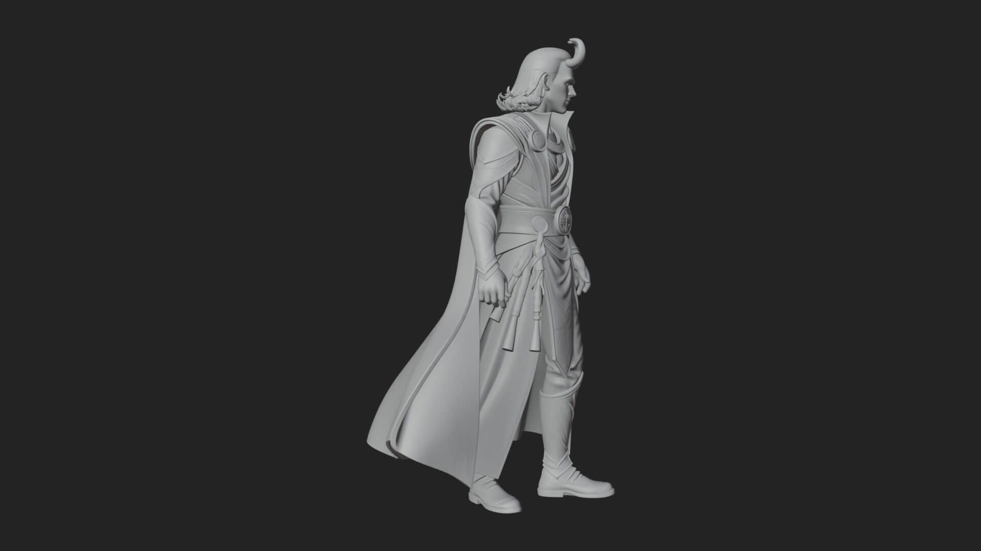 Horned Trickster God Statue Design 8 3d Print Model 3D Model