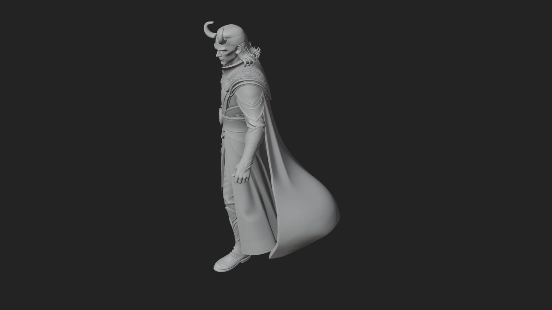 Horned Trickster God Statue Design 8 3d Print Model 3D Model