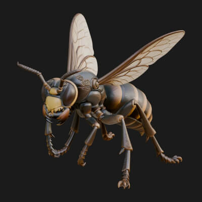 Hornet Wasp Statue Design 1 3D Print Model