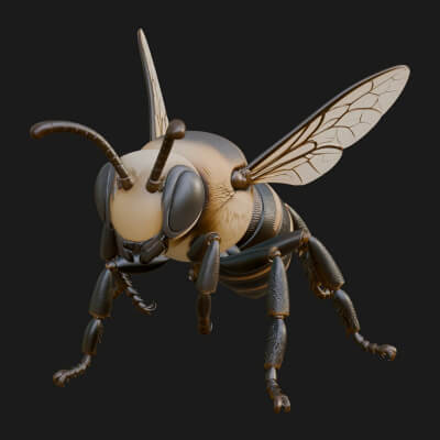 Hornet Wasp Statue Design 8 3D Print Model